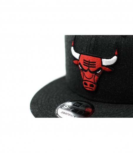 snapback negro jaspeado Bulls